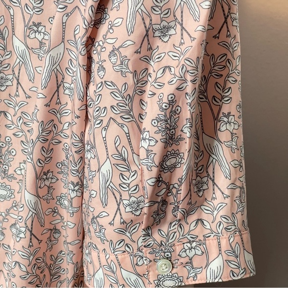 J. McLaughlin Arisa Cotton Popover NWT Floral Bird  Shirt Dress sz XL - Picture 13 of 14